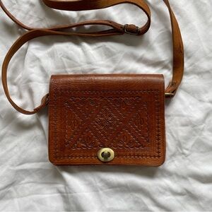 Handmade leather bag from Morocco